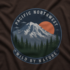Pacific Northwest Mountain T‑Shirt — “Wild by Nature” Tee