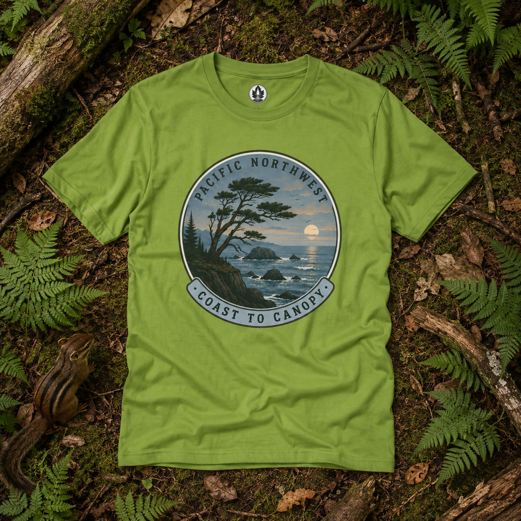 Pacific Northwest Tree T‑Shirt — “Coast to Canopy” Tee