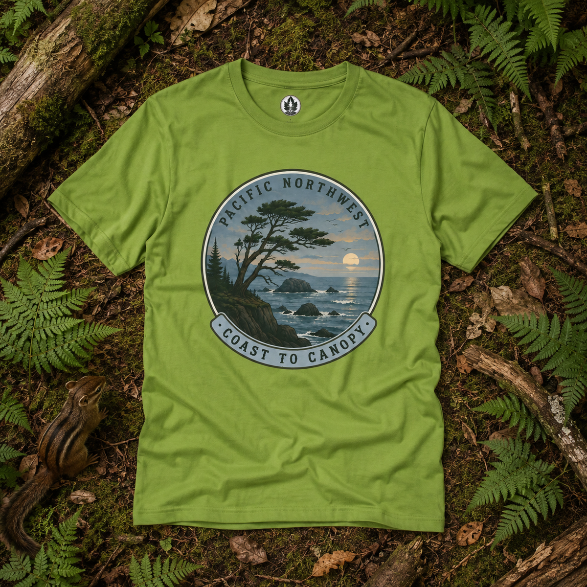 Pacific Northwest Tree T‑Shirt — “Coast to Canopy” Tee