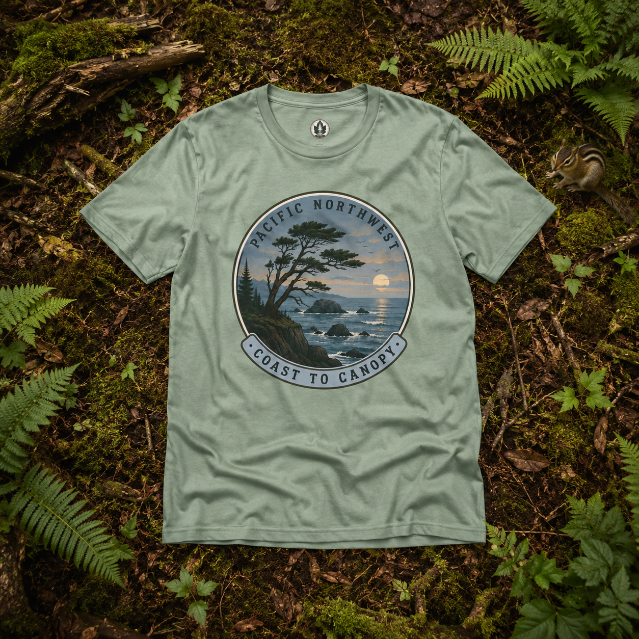 Pacific Northwest Tree T‑Shirt — “Coast to Canopy” Tee