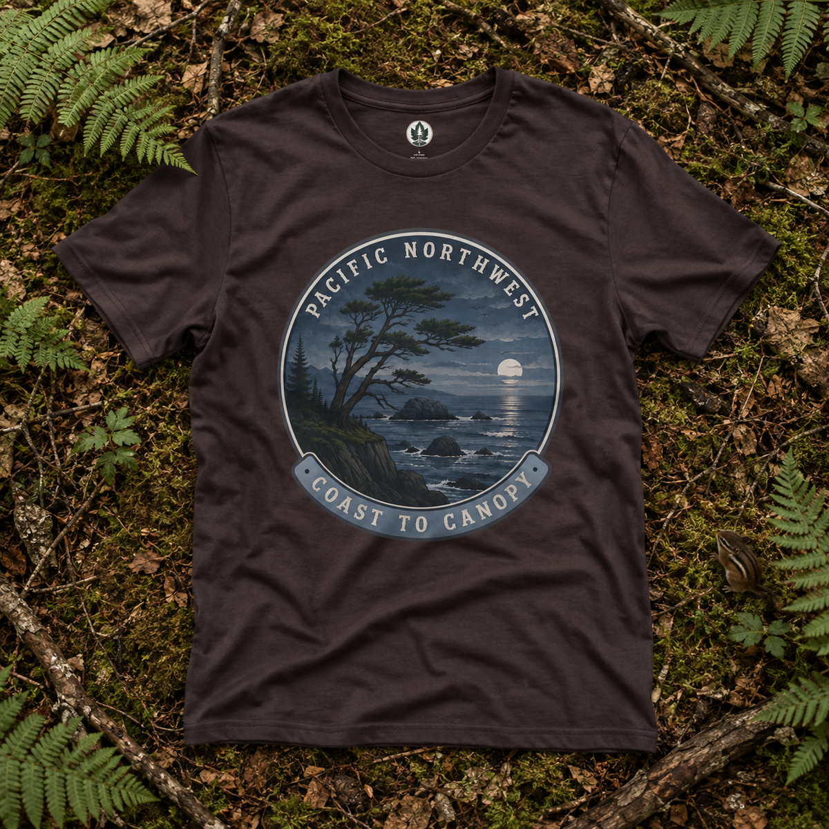Pacific Northwest Tree T‑Shirt — “Coast to Canopy” Tee