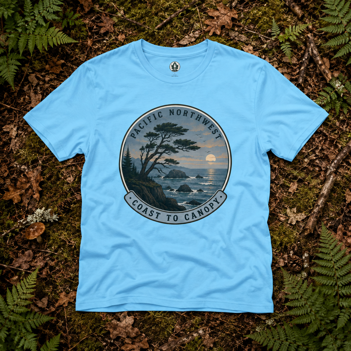 Pacific Northwest Tree T‑Shirt — “Coast to Canopy” Tee