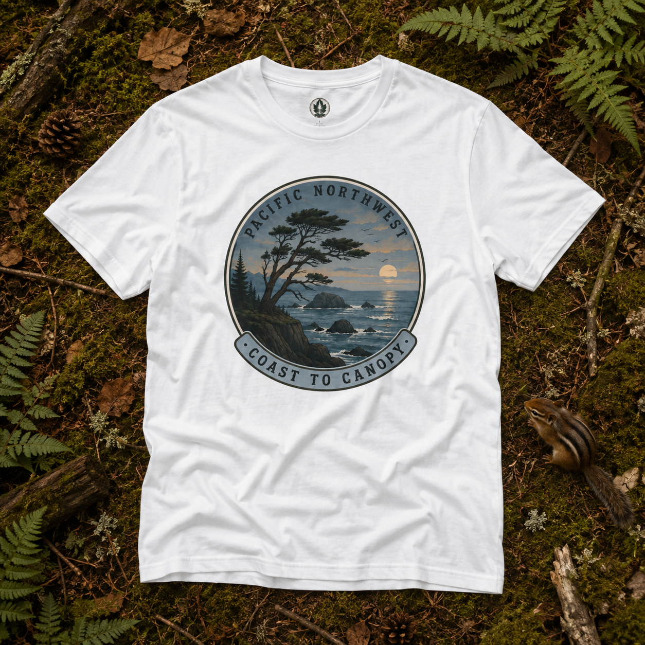 Pacific Northwest Tree T‑Shirt — “Coast to Canopy” Tee