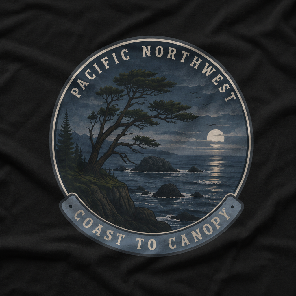 Pacific Northwest Tree T‑Shirt — “Coast to Canopy” Tee