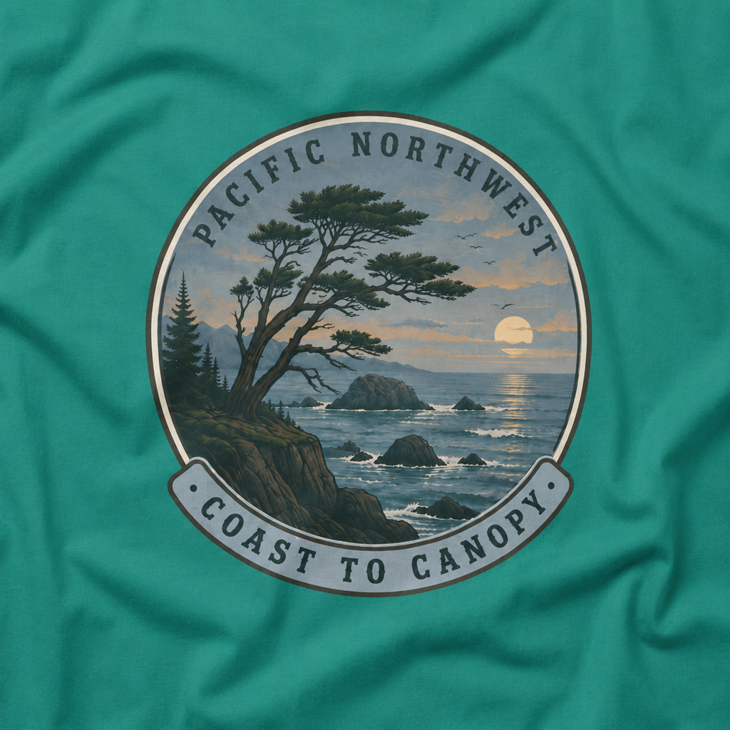 Pacific Northwest Tree T‑Shirt — “Coast to Canopy” Tee