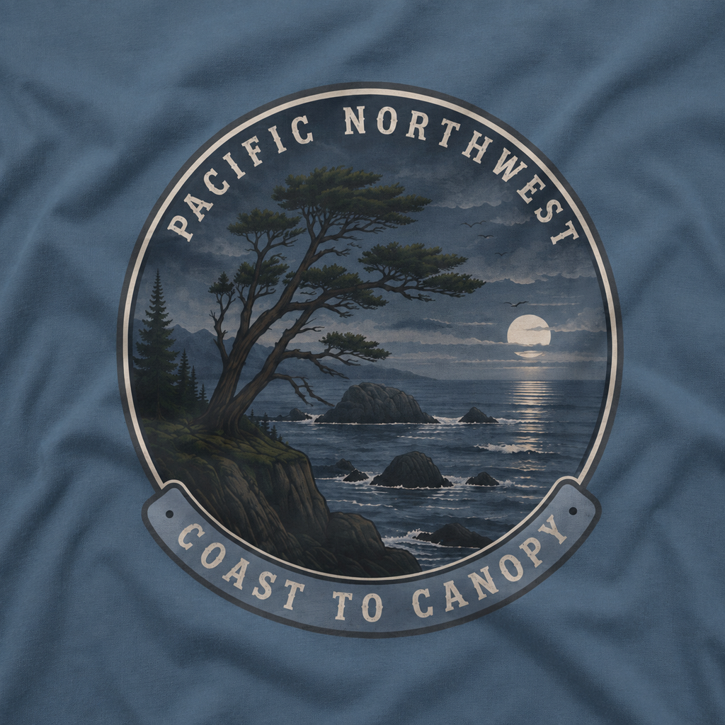 Pacific Northwest Tree T‑Shirt — “Coast to Canopy” Tee