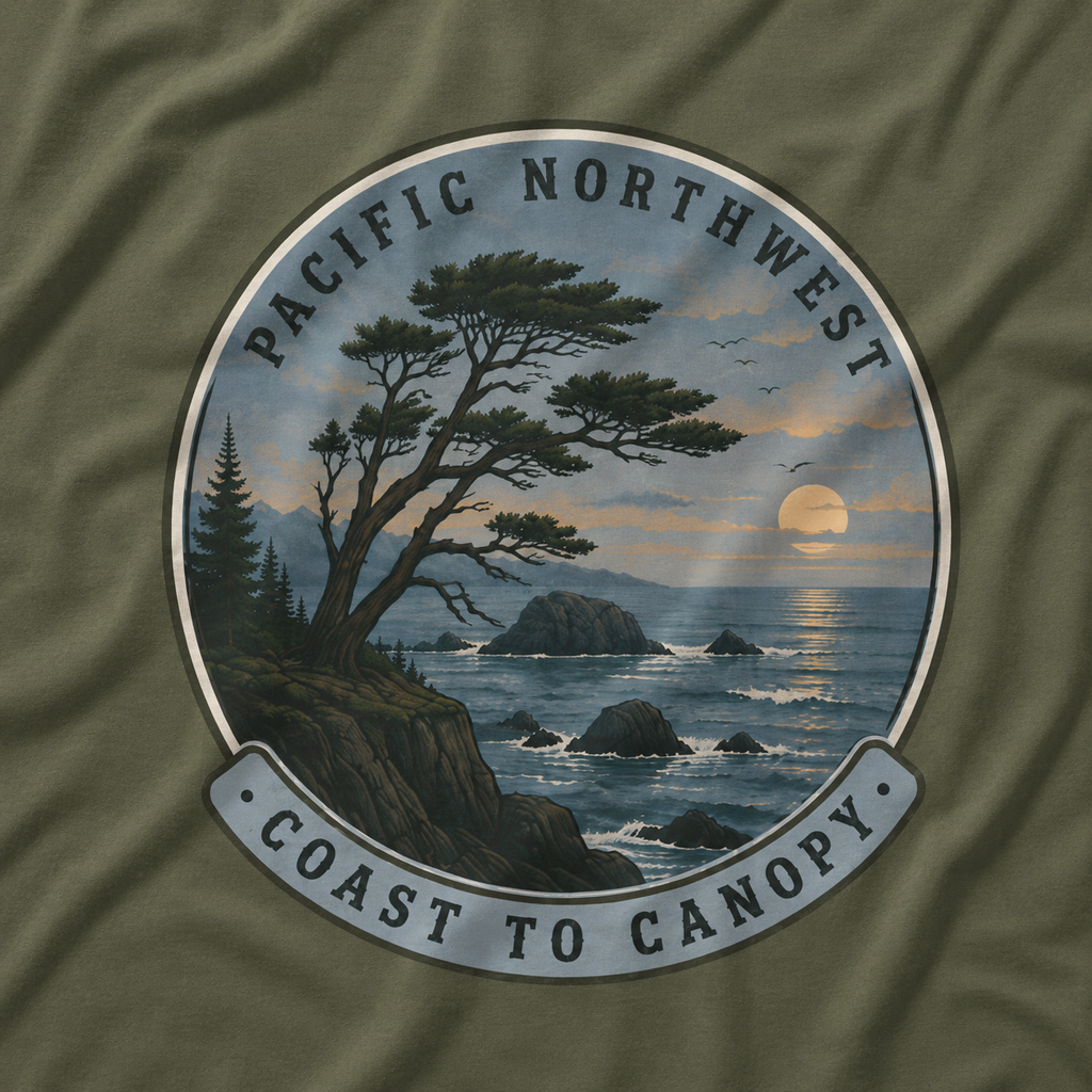 Pacific Northwest Tree T‑Shirt — “Coast to Canopy” Tee