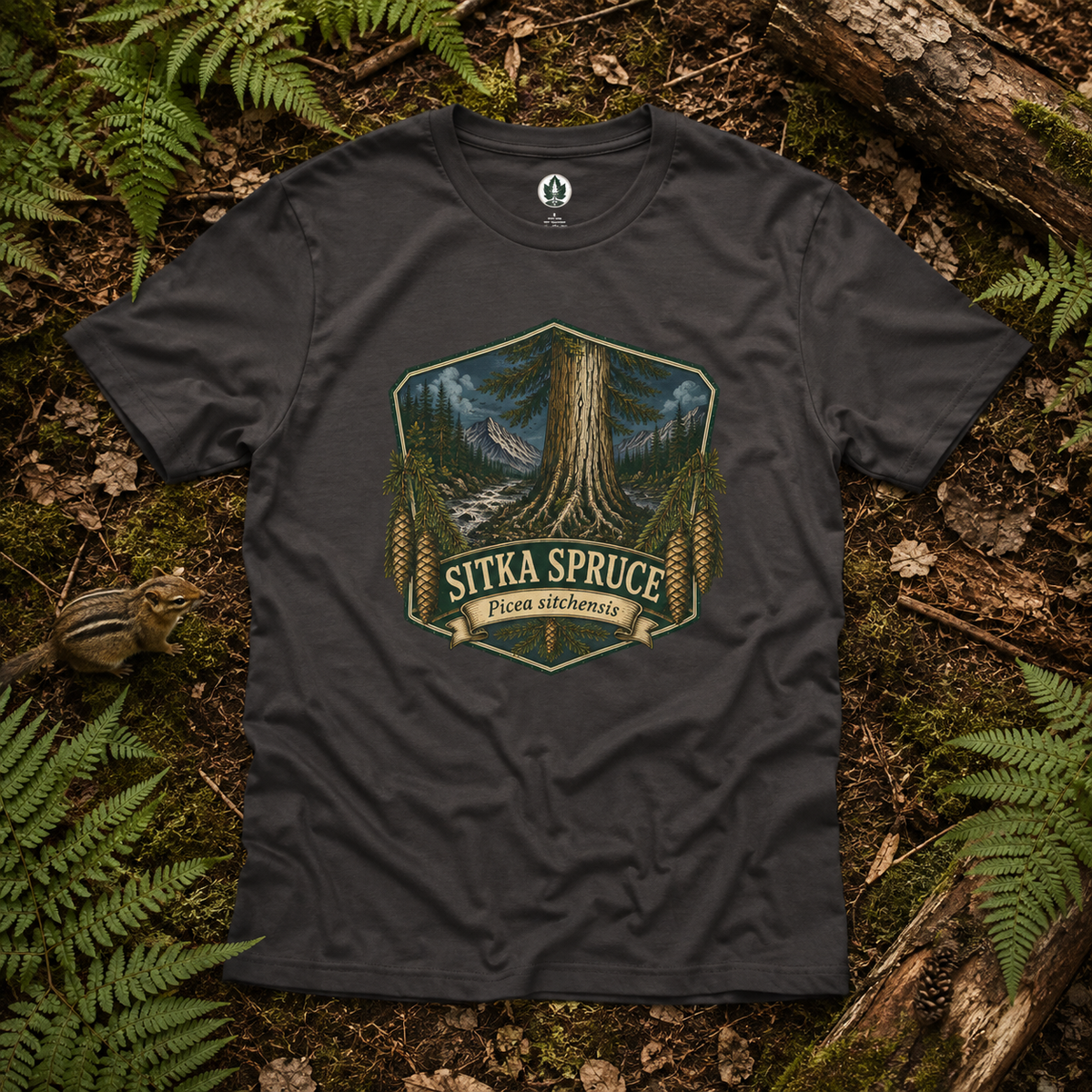 Sitka Spruce, Picea sitchensis T‑Shirt