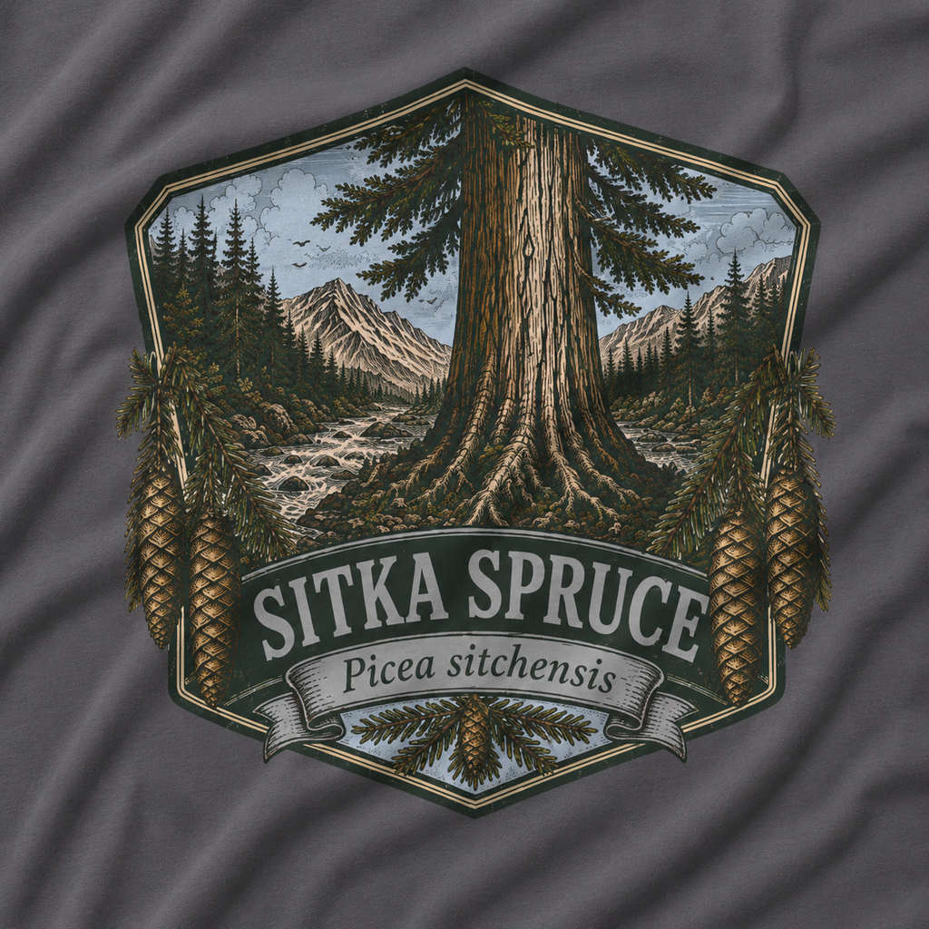 Sitka Spruce, Picea sitchensis T‑Shirt