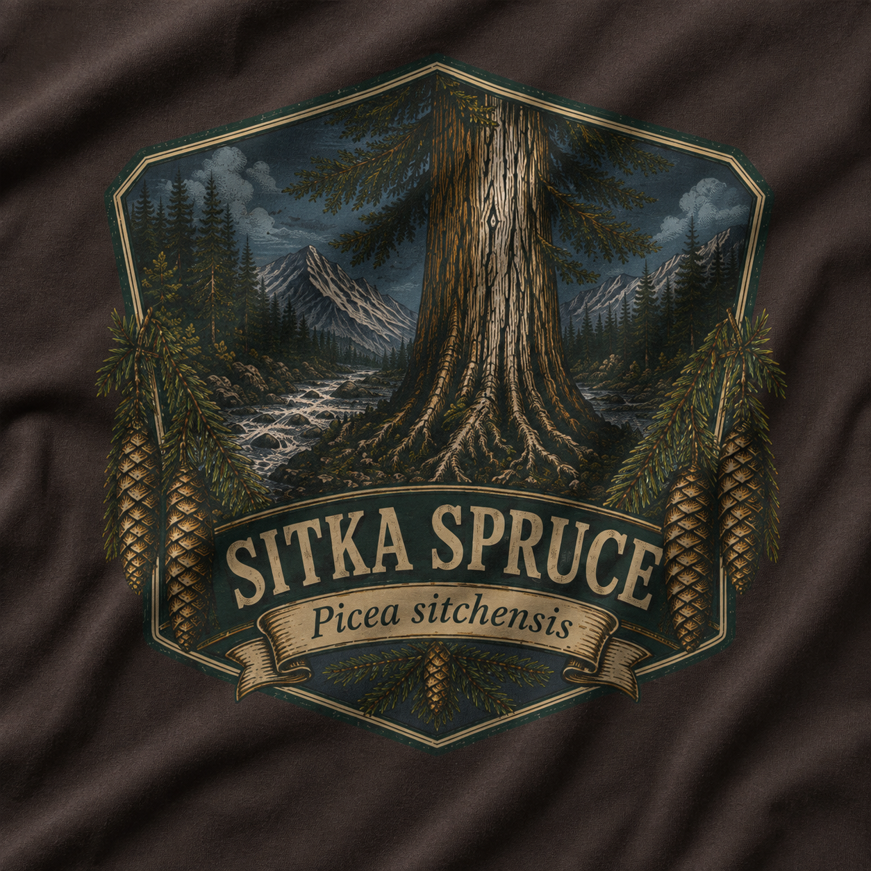 Sitka Spruce, Picea sitchensis T‑Shirt