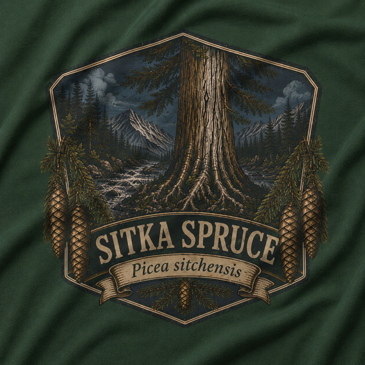 Sitka Spruce, Picea sitchensis T‑Shirt