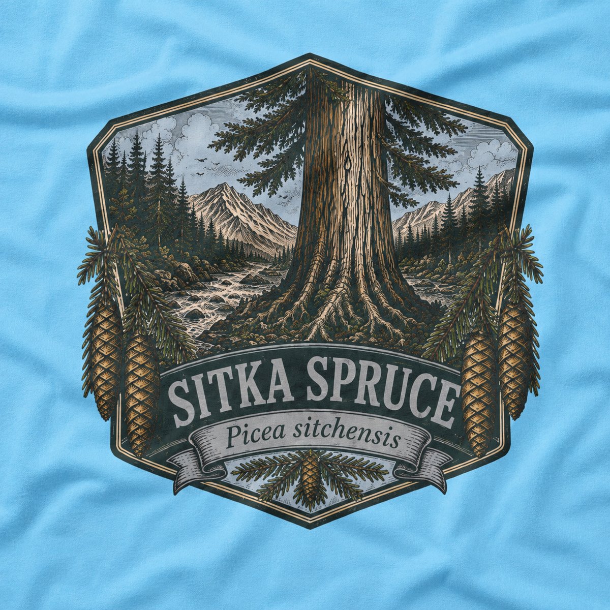 Sitka Spruce, Picea sitchensis T‑Shirt