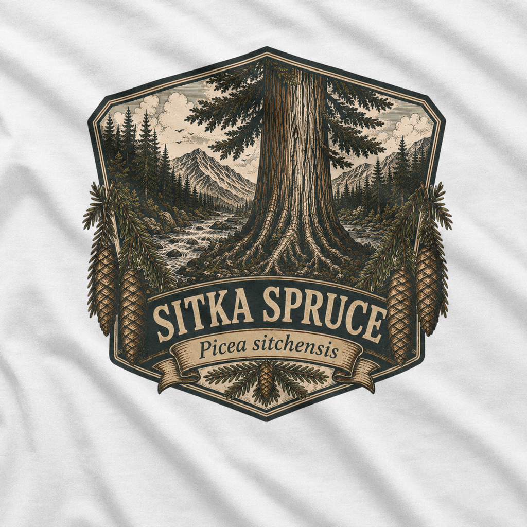 Sitka Spruce, Picea sitchensis T‑Shirt