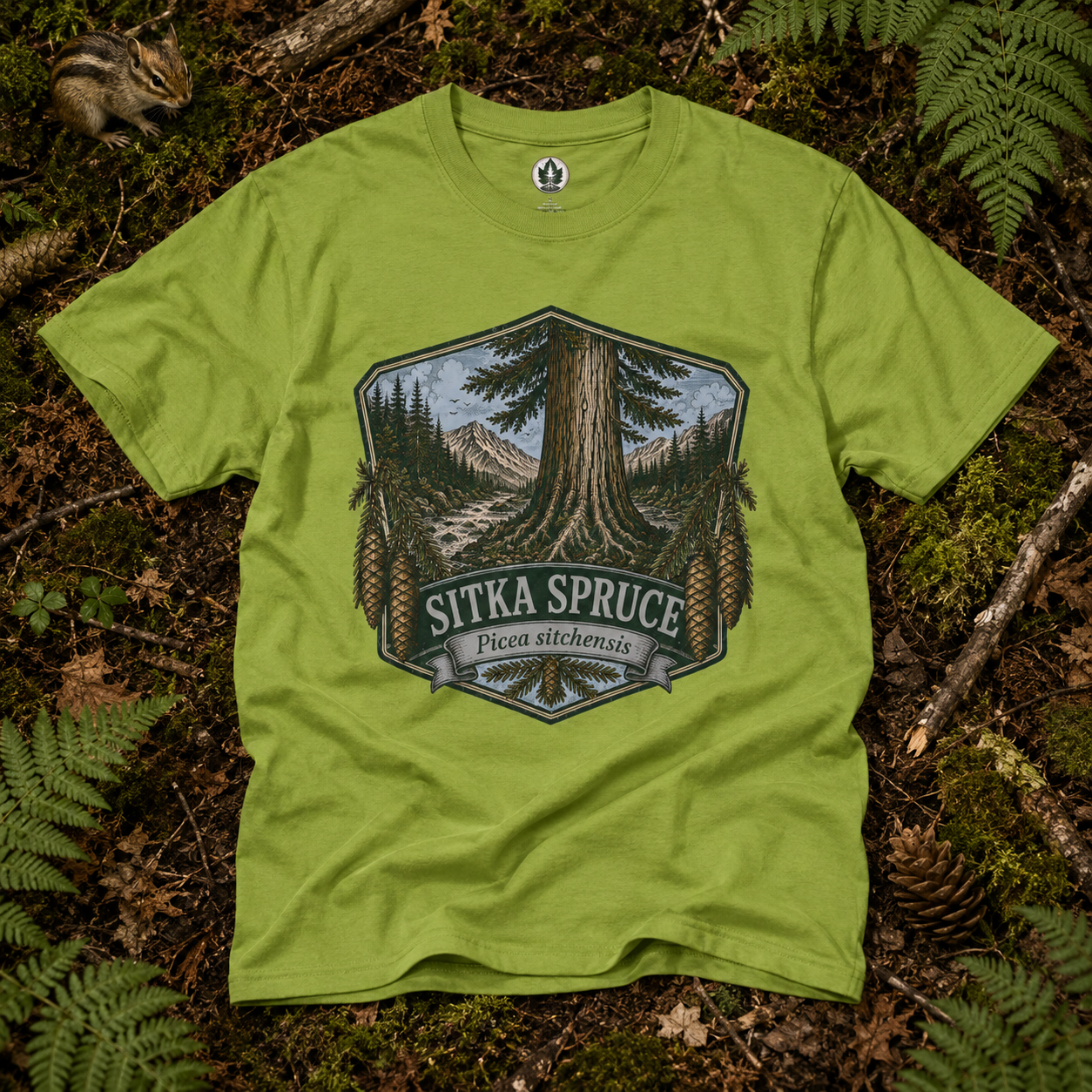 Sitka Spruce, Picea sitchensis T‑Shirt