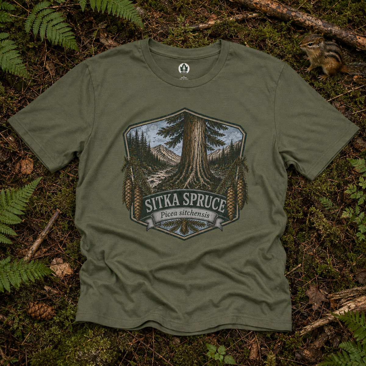 Sitka Spruce, Picea sitchensis T‑Shirt