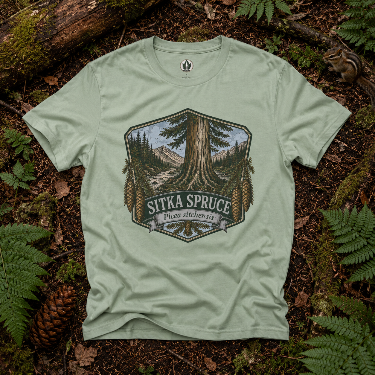 Sitka Spruce, Picea sitchensis T‑Shirt