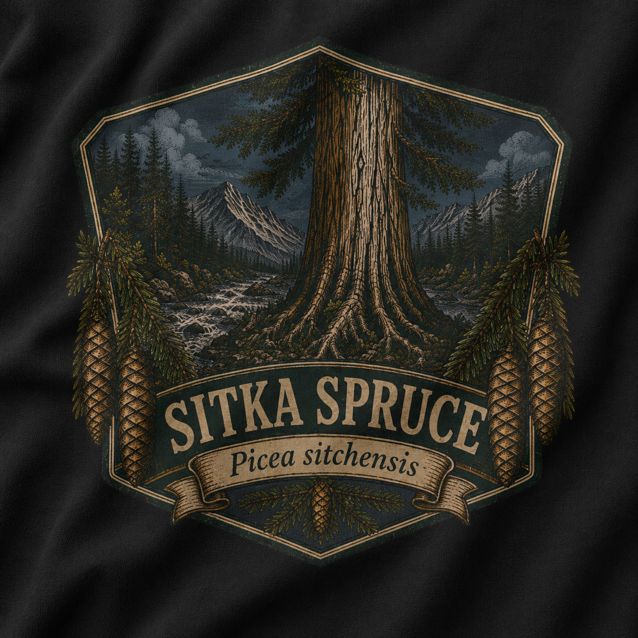 Sitka Spruce, Picea sitchensis T‑Shirt