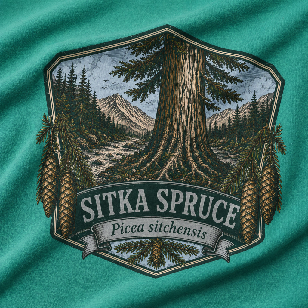 Sitka Spruce, Picea sitchensis T‑Shirt