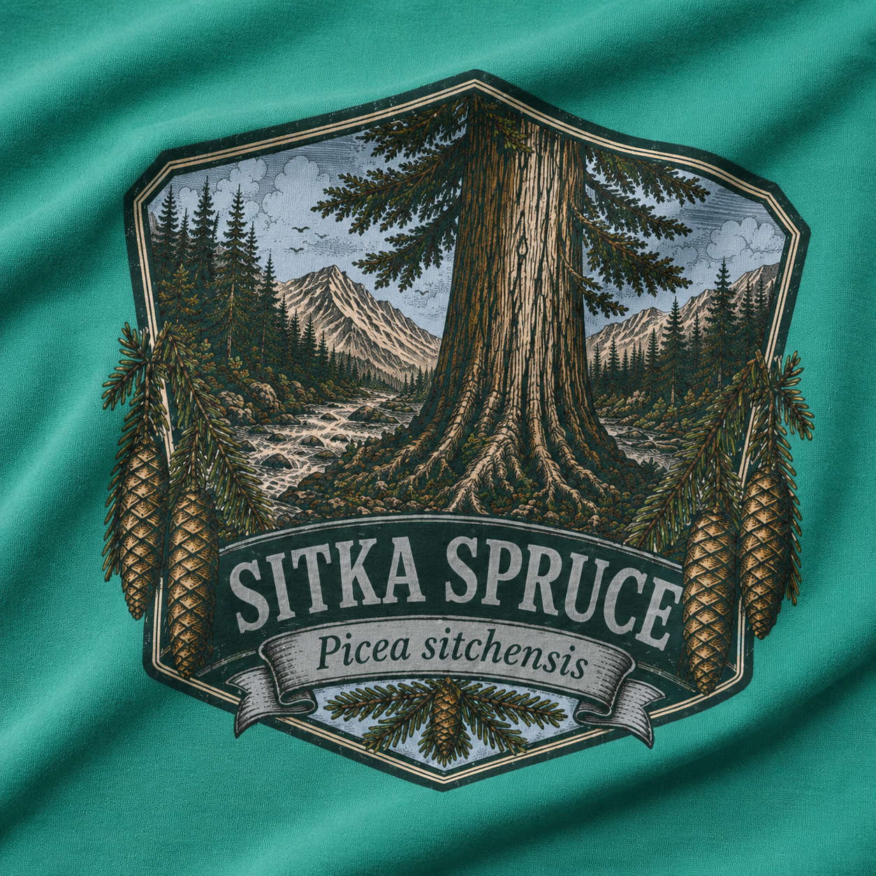 Sitka Spruce, Picea sitchensis T‑Shirt