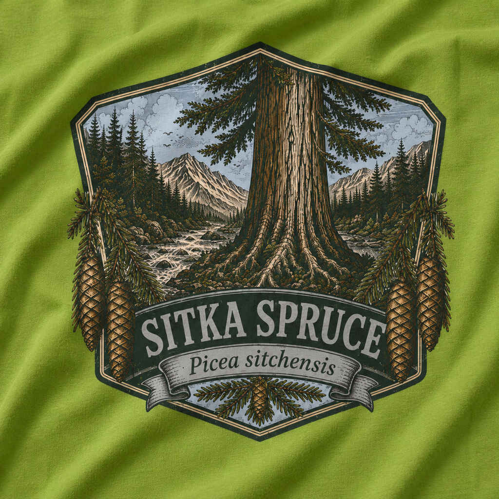 Sitka Spruce, Picea sitchensis T‑Shirt