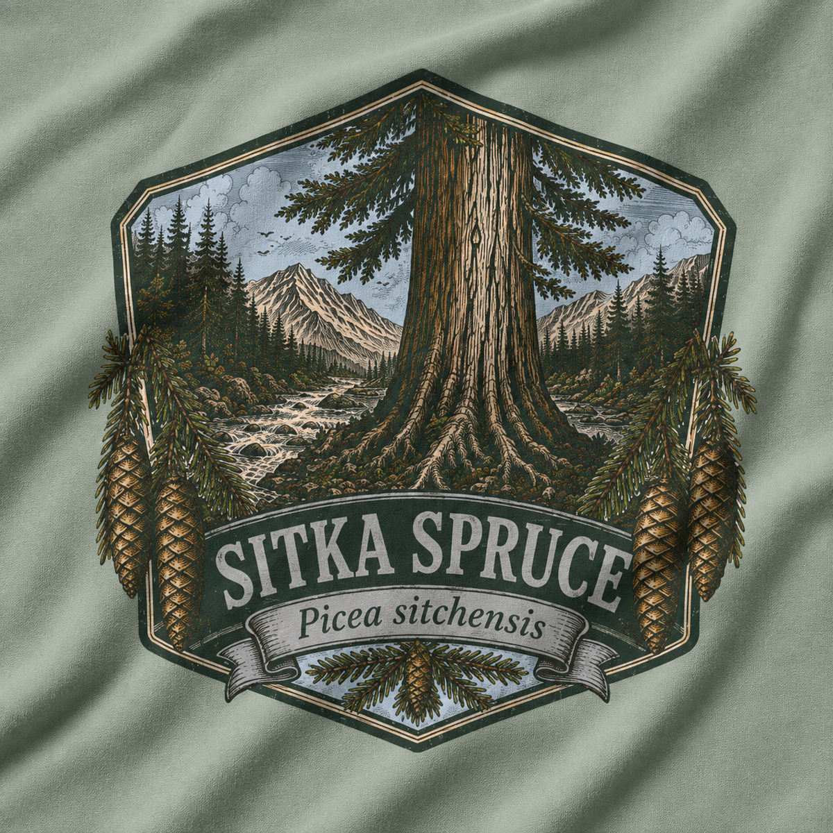 Sitka Spruce, Picea sitchensis T‑Shirt