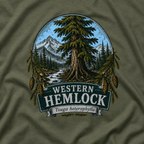 Western Hemlock, Tsuga heterophylla T‑Shirt