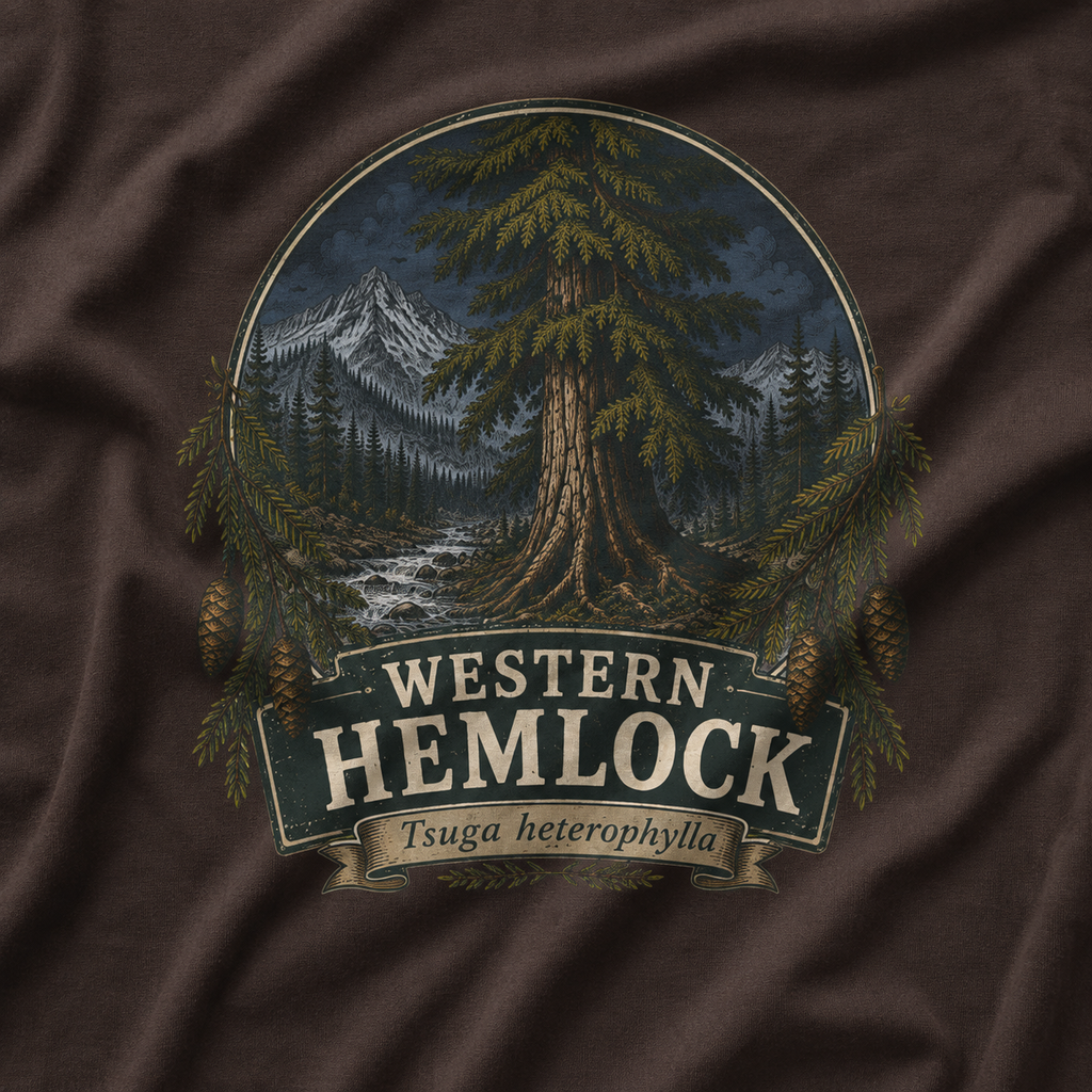 Western Hemlock, Tsuga heterophylla T‑Shirt