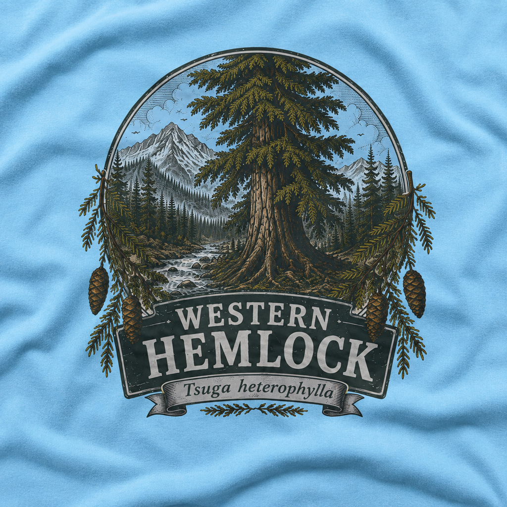 Western Hemlock, Tsuga heterophylla T‑Shirt