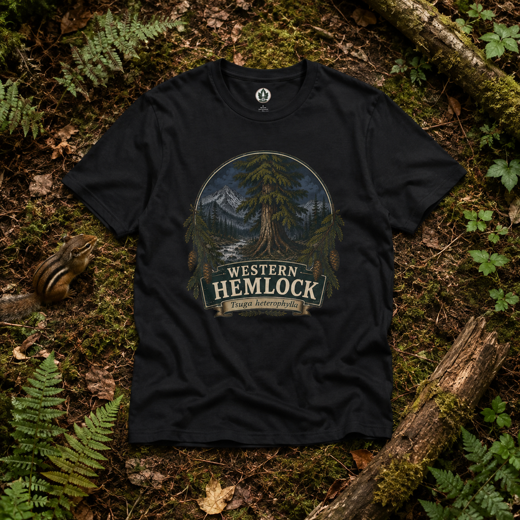 Western Hemlock, Tsuga heterophylla T‑Shirt