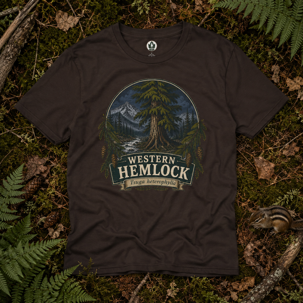 Western Hemlock, Tsuga heterophylla T‑Shirt