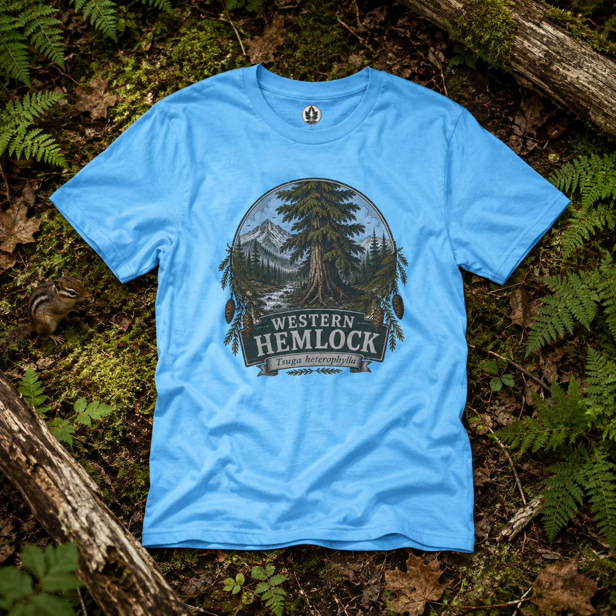 Western Hemlock, Tsuga heterophylla T‑Shirt