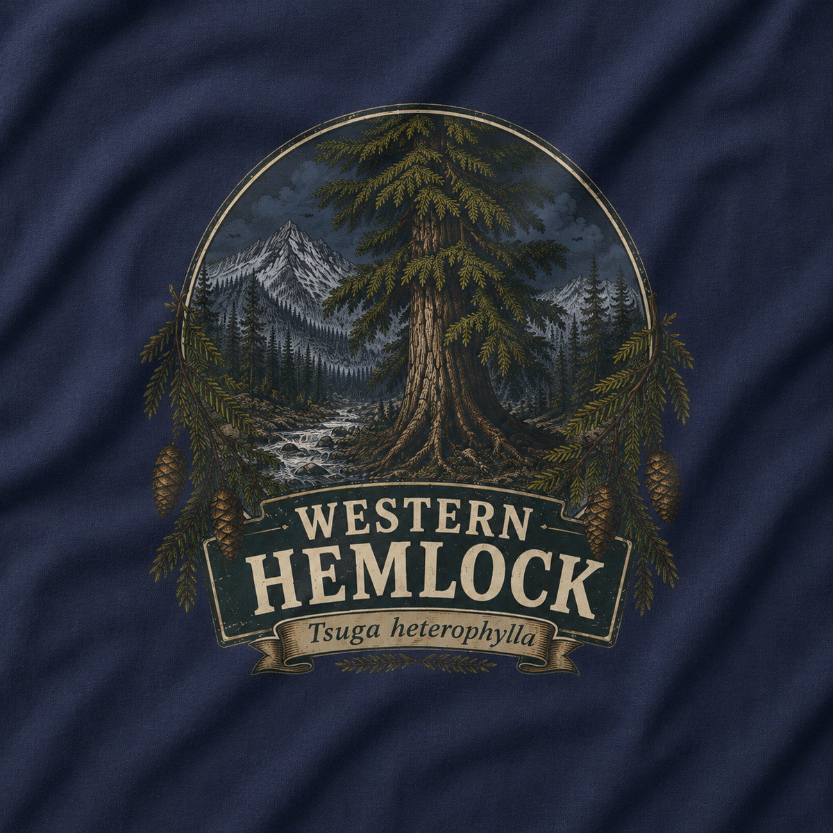 Western Hemlock, Tsuga heterophylla T‑Shirt