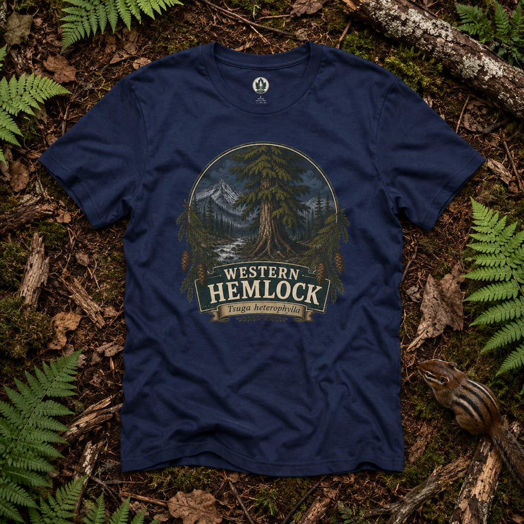 Western Hemlock, Tsuga heterophylla T‑Shirt