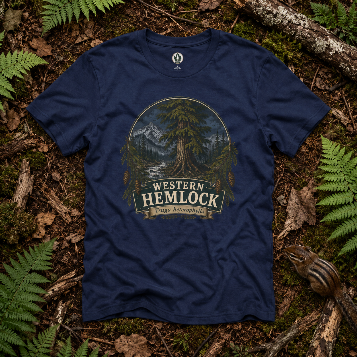 Western Hemlock, Tsuga heterophylla T‑Shirt