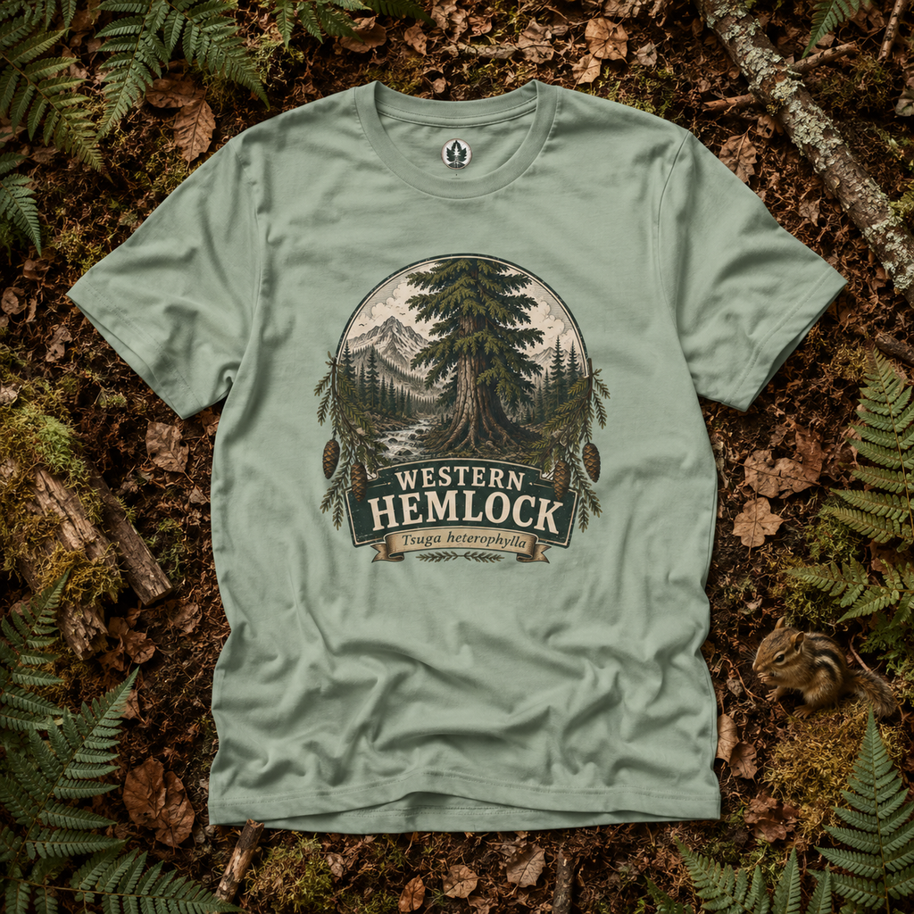 Western Hemlock, Tsuga heterophylla T‑Shirt