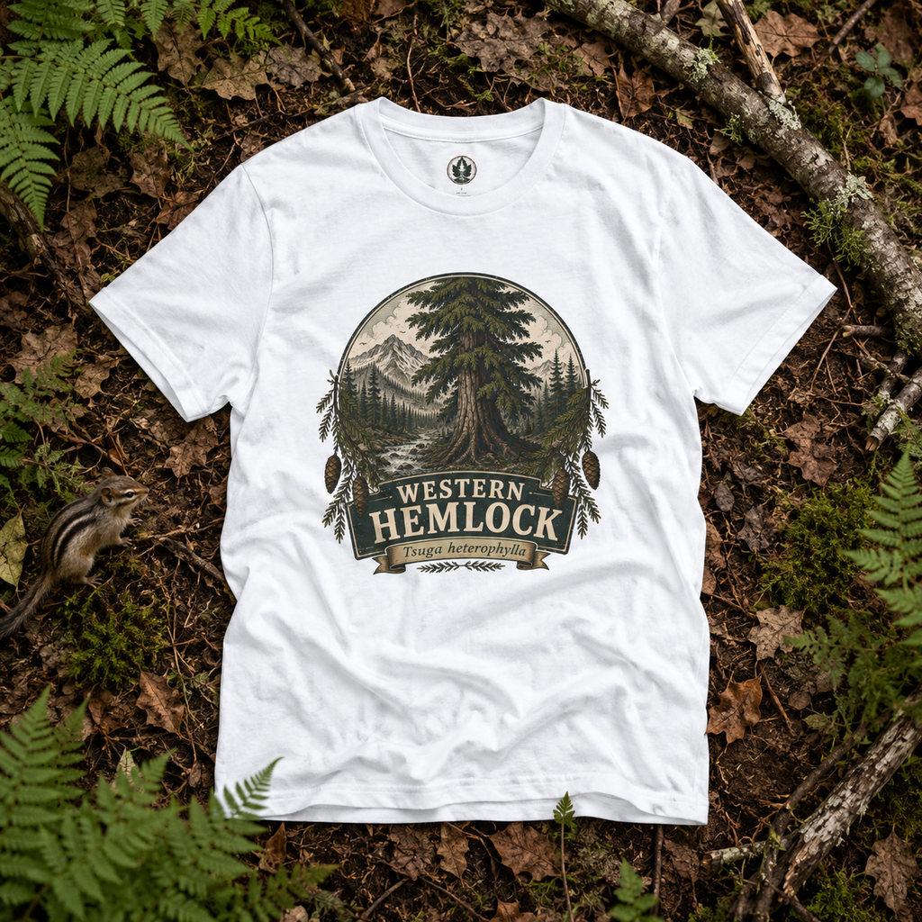 Western Hemlock, Tsuga heterophylla T‑Shirt