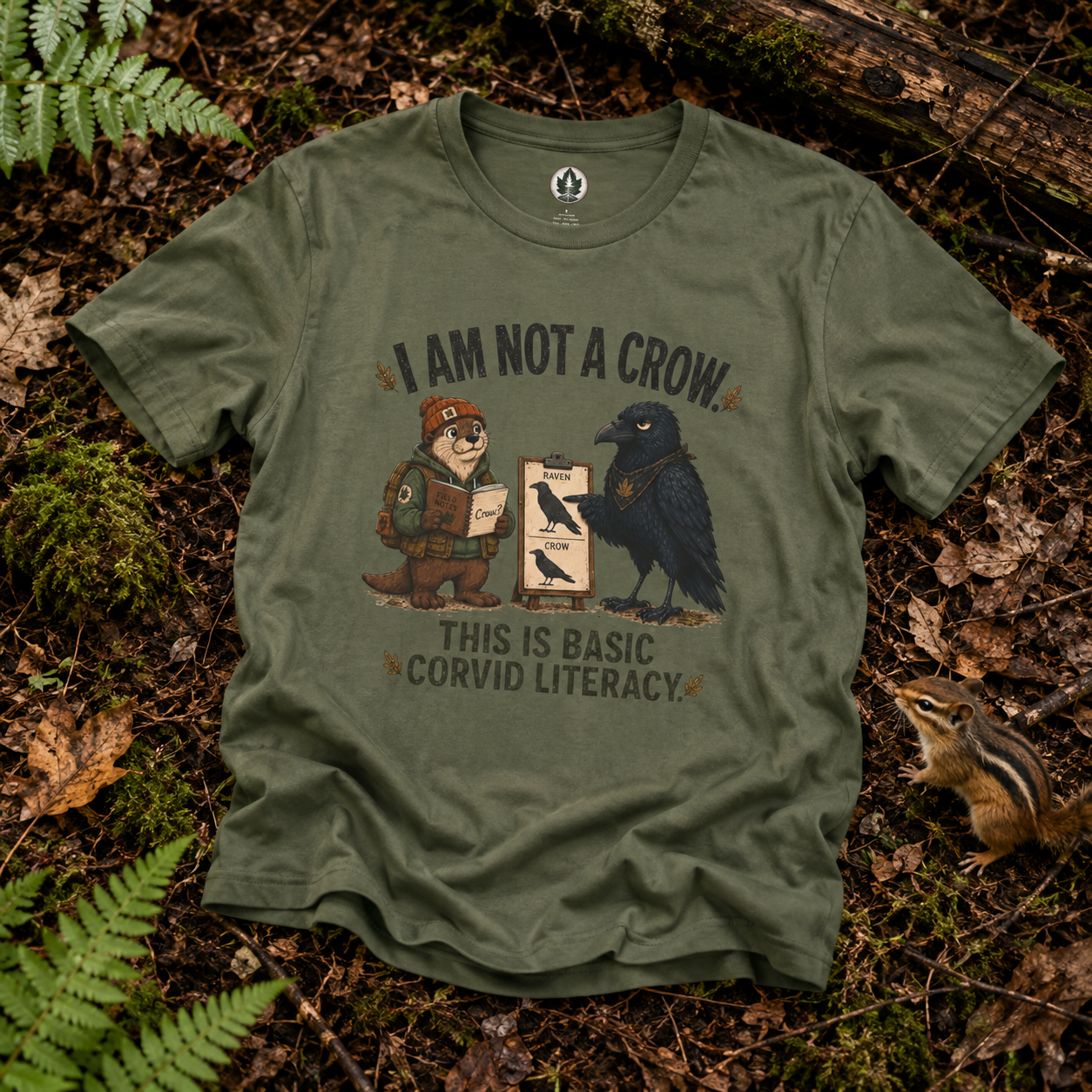 I am Not a Crow, This is Basic Covid Literacy Otto and Echo T‑Shirt