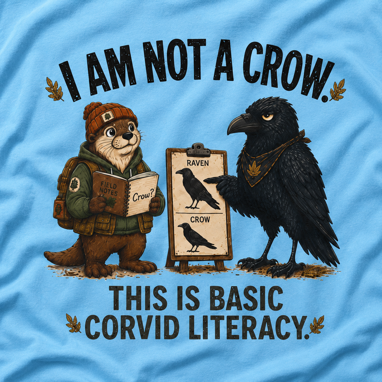 I am Not a Crow, This is Basic Covid Literacy Otto and Echo T‑Shirt