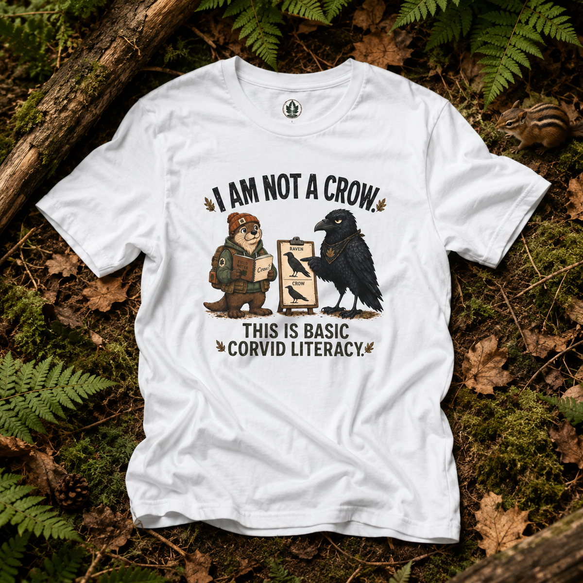 I am Not a Crow, This is Basic Covid Literacy Otto and Echo T‑Shirt