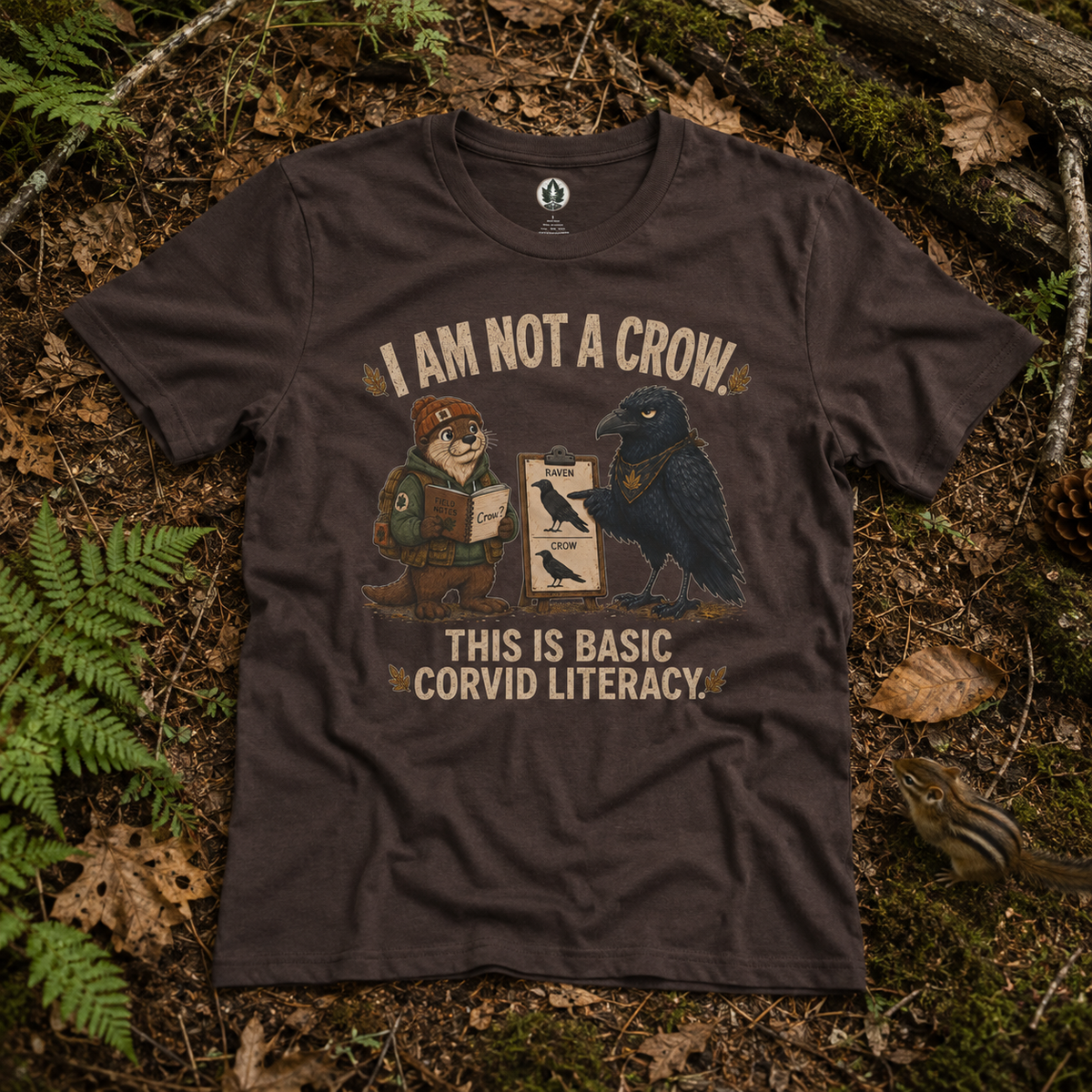 I am Not a Crow, This is Basic Covid Literacy Otto and Echo T‑Shirt