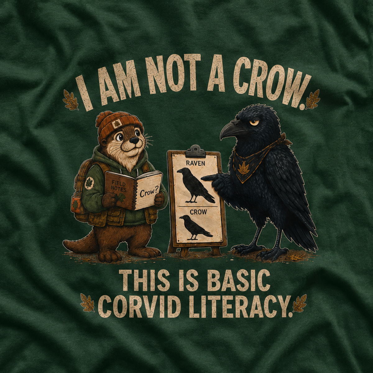 I am Not a Crow, This is Basic Covid Literacy Otto and Echo T‑Shirt