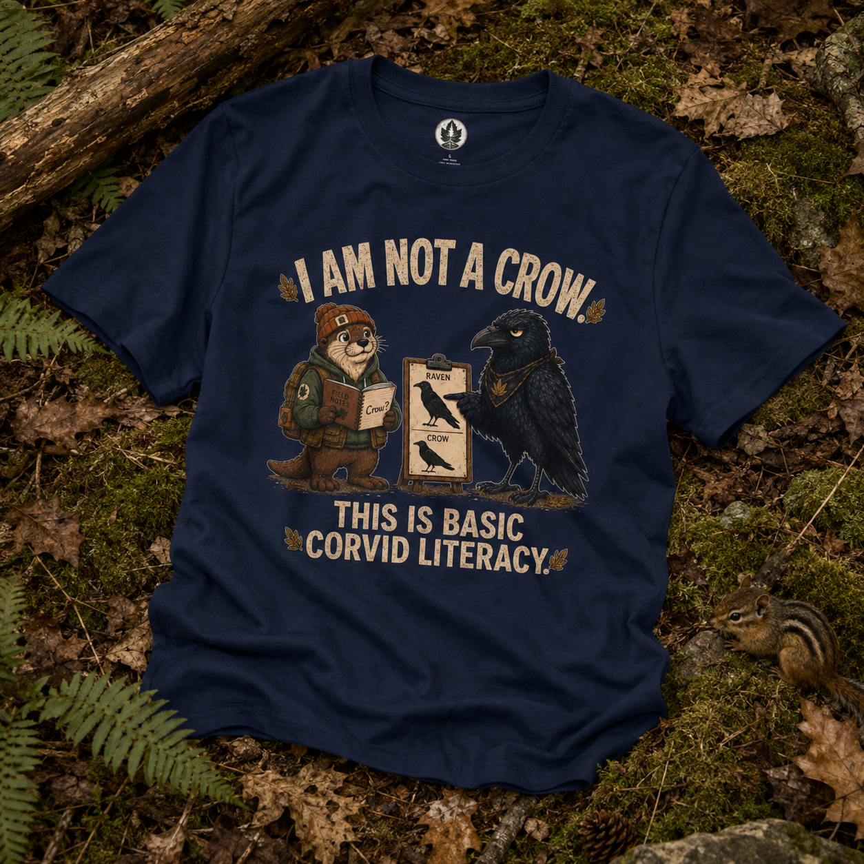 I am Not a Crow, This is Basic Covid Literacy Otto and Echo T‑Shirt
