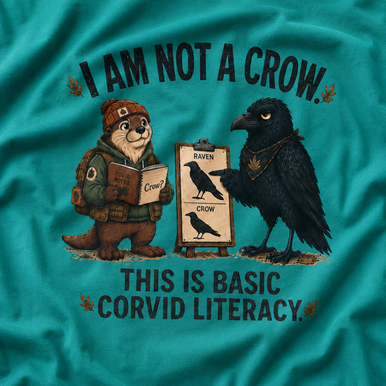 I am Not a Crow, This is Basic Covid Literacy Otto and Echo T‑Shirt