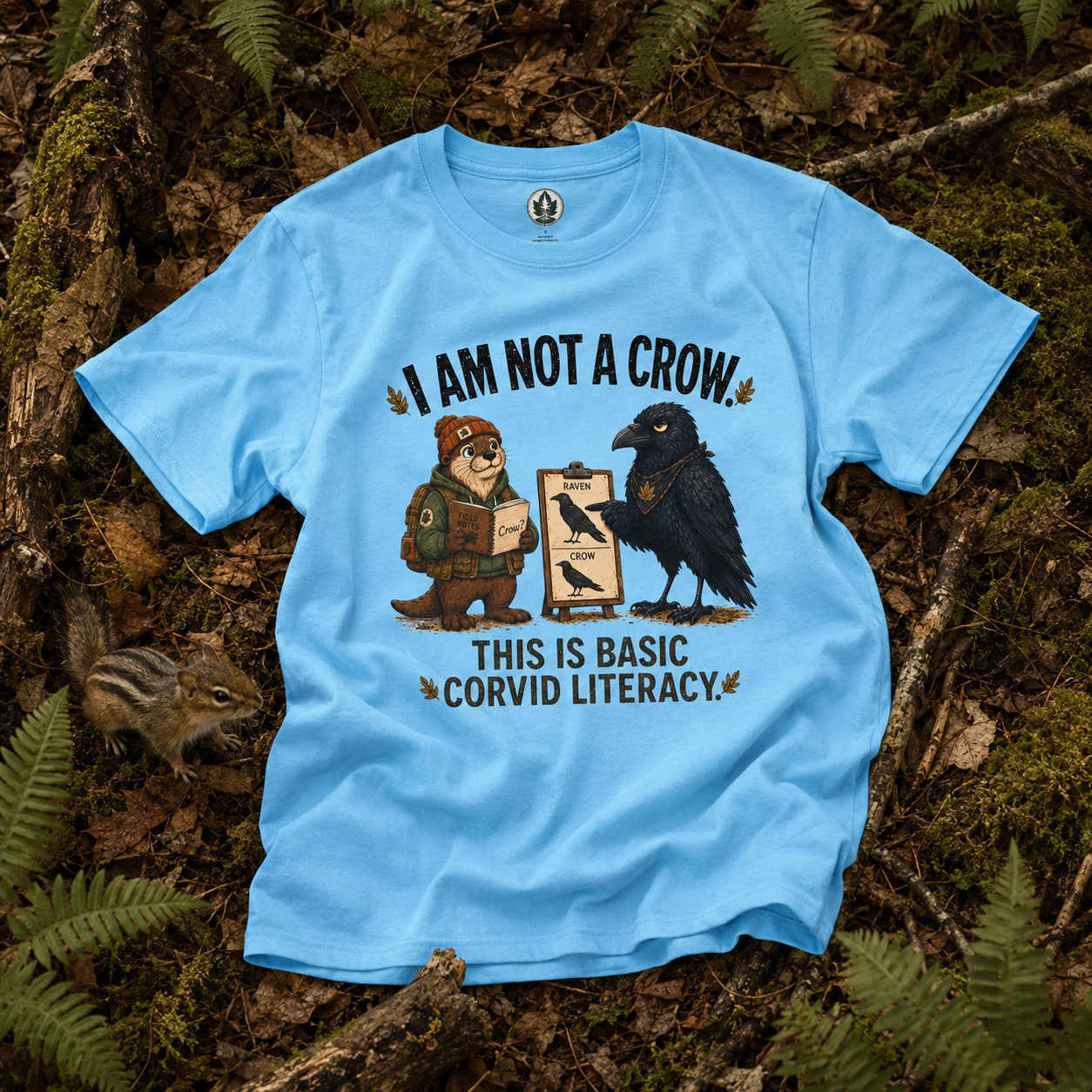 I am Not a Crow, This is Basic Covid Literacy Otto and Echo T‑Shirt