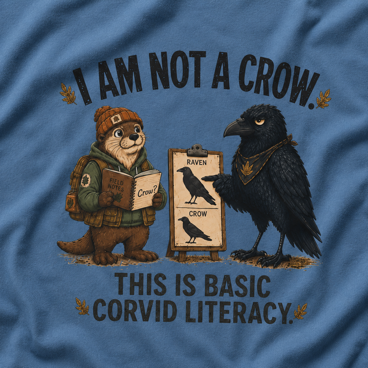 I am Not a Crow, This is Basic Covid Literacy Otto and Echo T‑Shirt