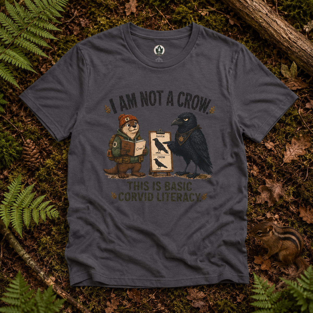 I am Not a Crow, This is Basic Covid Literacy Otto and Echo T‑Shirt