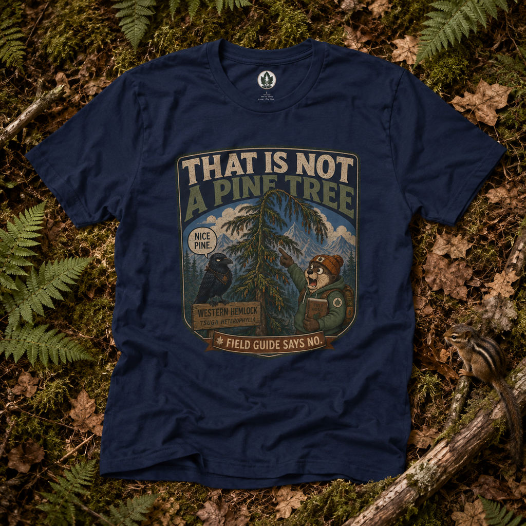 That is Not a Pine Tree, Field Guide Says No Version 1 T‑Shirt
