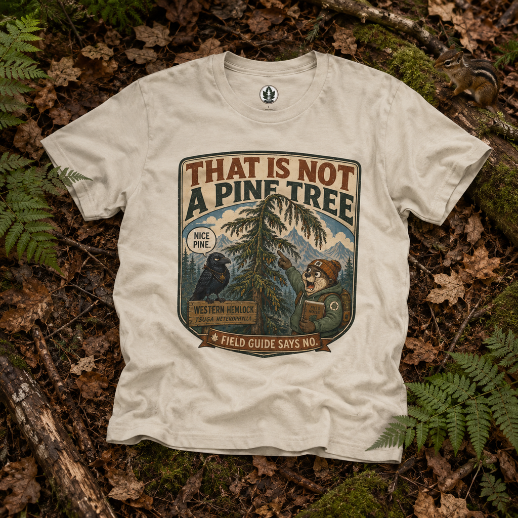 That is Not a Pine Tree, Field Guide Says No Version 1 T‑Shirt