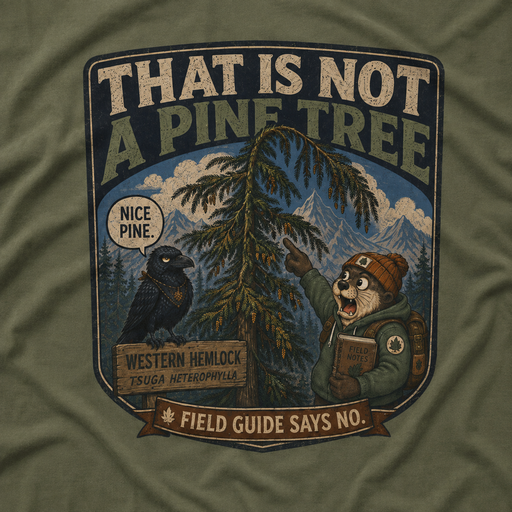That is Not a Pine Tree, Field Guide Says No Version 1 T‑Shirt