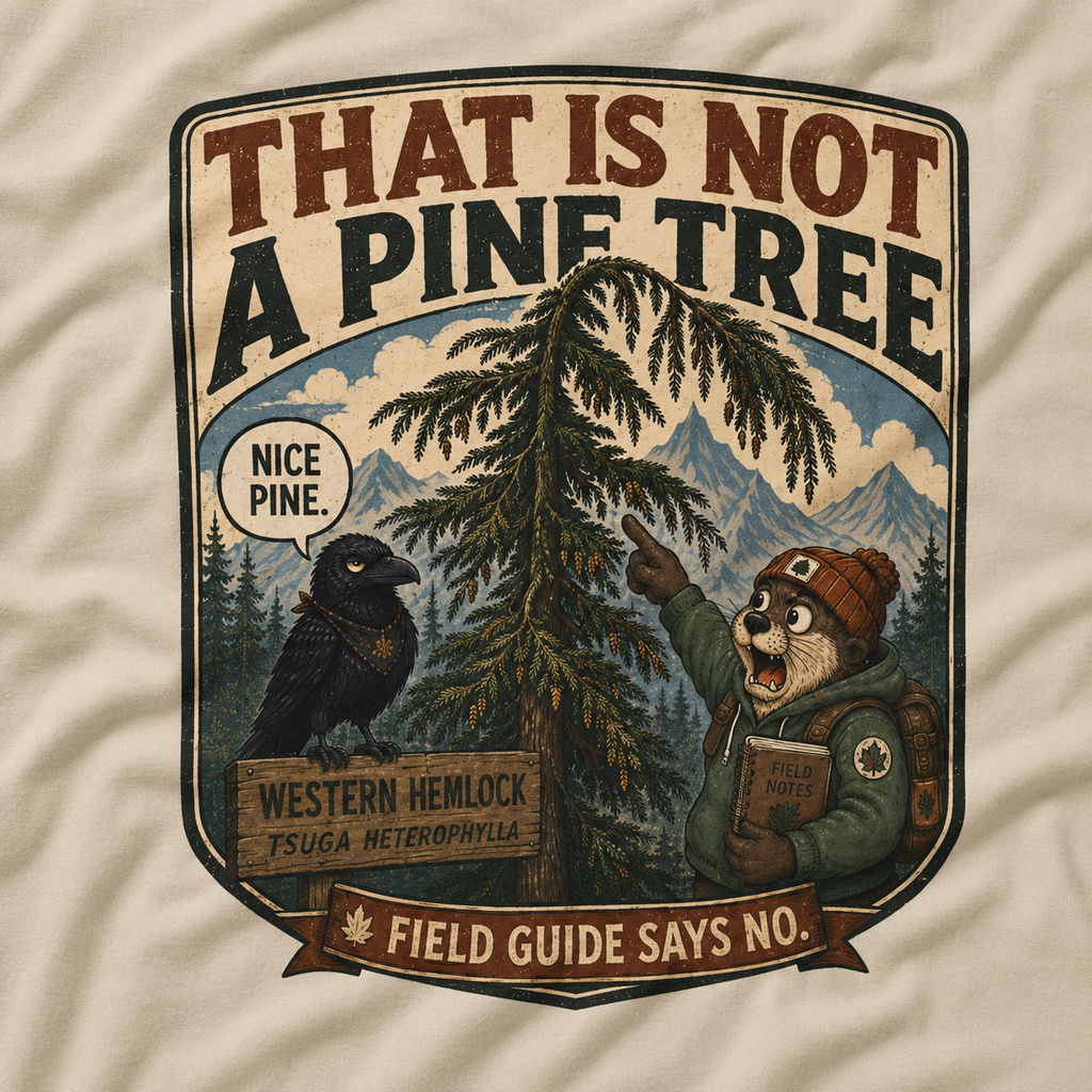 That is Not a Pine Tree, Field Guide Says No Version 1 T‑Shirt